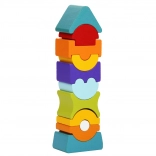 CUBIKA Wooden Balancing Tower – 11-piece Stacking Toy