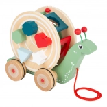 Wooden Pulling Snail with Sorter