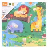 Houten inlegpuzzel - wilde dieren