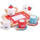 Wooden Polka Dot Tea Set BIGJIGS TOYS