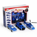 MalBlo magnetic police vehicles – creative building set for kids