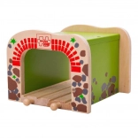 BIGJIGS RAIL Wooden Double Tunnel for Train Sets