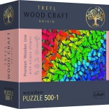 Puzzle en bois Trefl Wood Craft Papillons arc-en-ciel 501 pièces