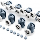 Wieltjes voor douchedeuren, set van 8 stuks