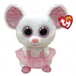 TY Nina plush mouse – white ballerina, 24 cm