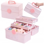 Roze organizer voor sieraden en cosmetische accessoires 29 × 16 × 16 cm