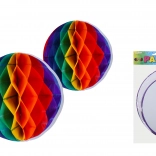 Colorful Paper Balls for Hanging 30 and 25 cm