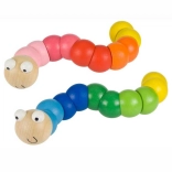 Bigjigs Toys Colorful Wooden Worm – Blue