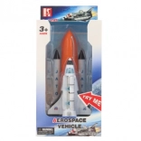 Space rocket with lights and sounds, metal, 22 cm