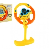 Children's interactive steering wheel with sound and light