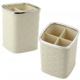 Organizer voor kwasten met vier vakken wit 12 × 9,5 cm