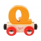 Wooden Wagon Bigjigs Rail with Letter Q