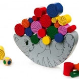 small foot wooden balancing cat motor skills game