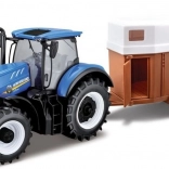 Bburago Farmer's Tractor New Holland with Horse Trailer