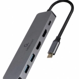 Adapter USB-C Hub USB-C PD HDMI x2 USB 3.0x3