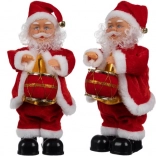 Spielende und singende Santa-Claus-Figur 30 cm