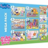 Puzzel 10v1 Peppa Pig