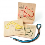 Lacing by Numbers – Construction Vehicles BIGJIGS TOYS
