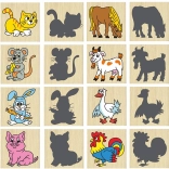 Animal Pexeso and Their Shadows