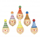 SMALL FOOT Wooden Spinning Top – Clown Motif