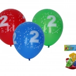 Ballons gonflables 30 cm avec le chiffre 2 – lot de 5 pièces