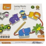 Viga houten rijgblokken Safari ZOO