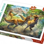 Puzzle 160 pieces – fighting tyrannosaurs Trefl