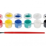 Acrylic paints with brush for ceramics, glass and stones