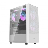 PC-Gehäuse darkFlash A290, Weiß, mit Hartglas und 3 Lüftern