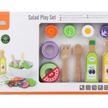 wooden salad set for children