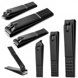 ensemble de coupe-ongles noirs 3 pcs – grand, petit et biseauté