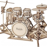 Rolife 3D wooden puzzle – drum kit