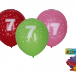Inflatable Balloons 30 cm with Number 7 – Set of 5