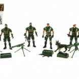 set of toy soldiers with accessories, 4 pcs, plastic