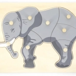 Wooden Montessori Elephant Board