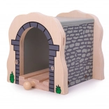 Wooden Railway Tunnel Stone Structure