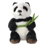 Plush Panda with Leaf 18 cm
