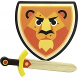Vilac Wooden Shield and Sword Lion for Kids