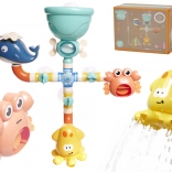 Children's bath water toy with animals and a waterfall
