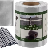 Bande de protection pour clôture 19 cm x 35 m 450 g/m² gris avec clips GARDLOV