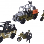 Soldier Set with Vehicle 21 cm