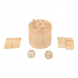 Small foot Super Six – wooden dice game for 2–6 players