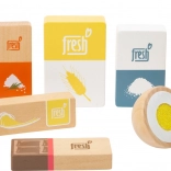 Small foot wooden baking ingredients set, 10 pieces