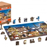 Puzzle en bois Petit déjeuner à Paris 2en1 - 75 pièces