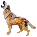 Colorful Wooden 3D Wolf Puzzle – WOODCRAFT