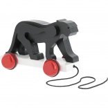 Vilac pull-along panther – wooden toy inspired by FRANÇOIS POMPON