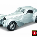Bugatti Atlantic 1:24 silver model car by Bburago