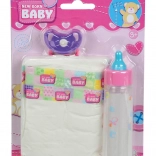 NBB set bottle, pacifier and diaper for dolls