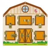 Wooden Lock-and-Key Game for Kids – Unlocking Animal Windows