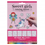 Coloring Stickers for Girls